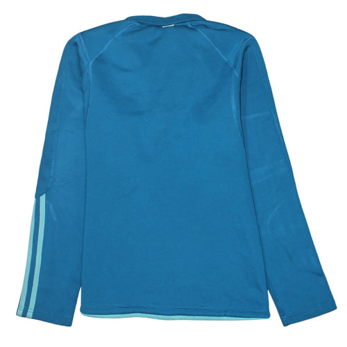 Adidas Womens Blue ClimaWarm 1/2 Zip Pullover Sweatshirt UK 14