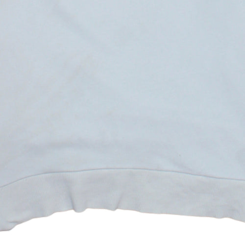 Adidas Women White Crew Neck Sweatshirt Size 10 Long Sleeve Striped Logo