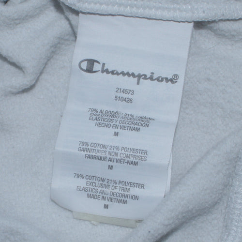 Champion Men's White Logo Pullover Sweatshirt Medium