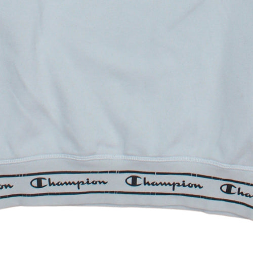 Champion Men's White Logo Pullover Sweatshirt Medium