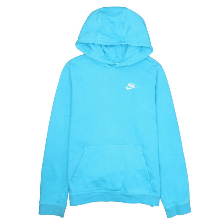Nike Boys Blue Pullover Hoodie XL 158-170cm Cotton Blend Logo Sweatshirt