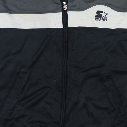 Starter Men's Black XL Full Zip Retro Sports Sweatshirt