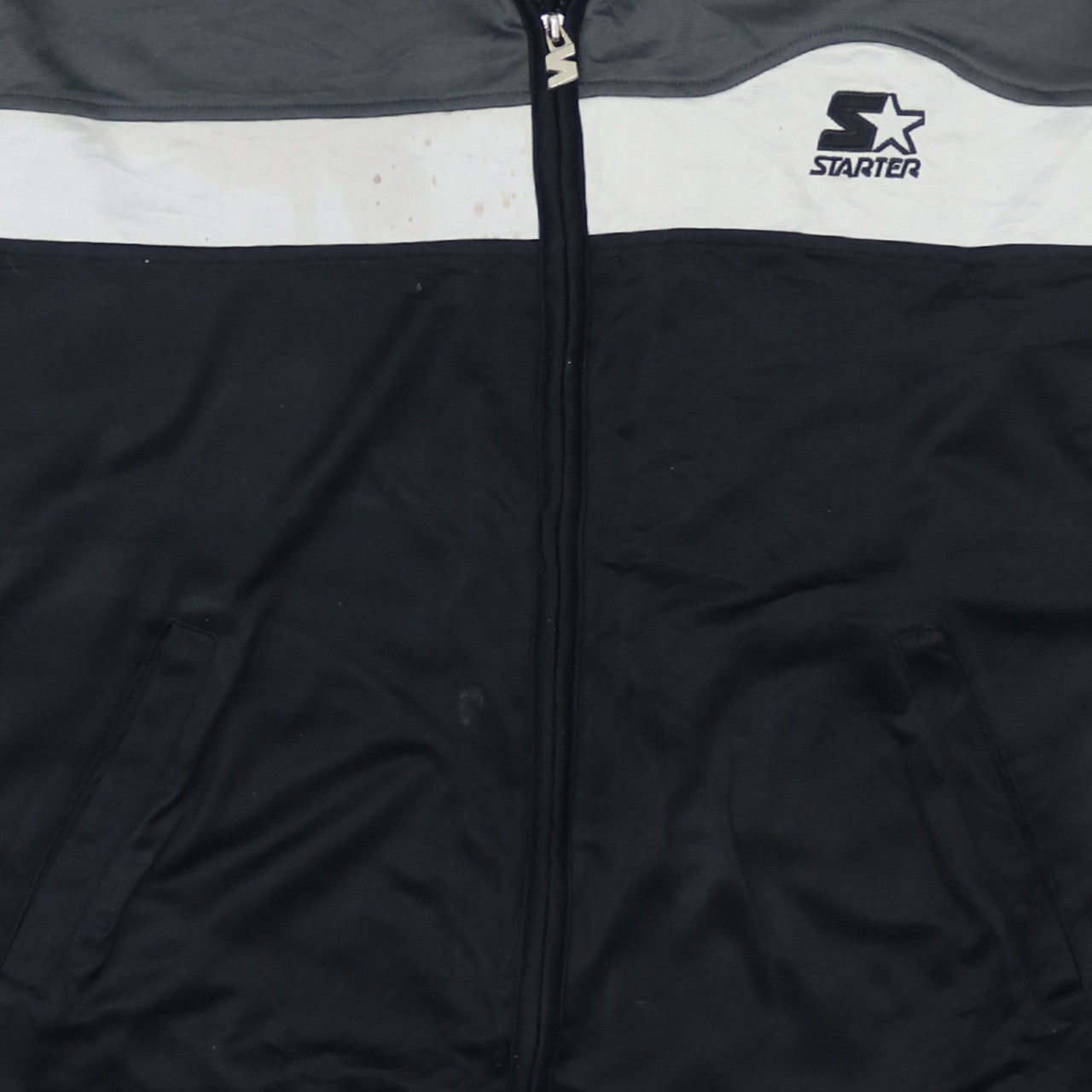 Starter Men's Black XL Full Zip Retro Sports Sweatshirt