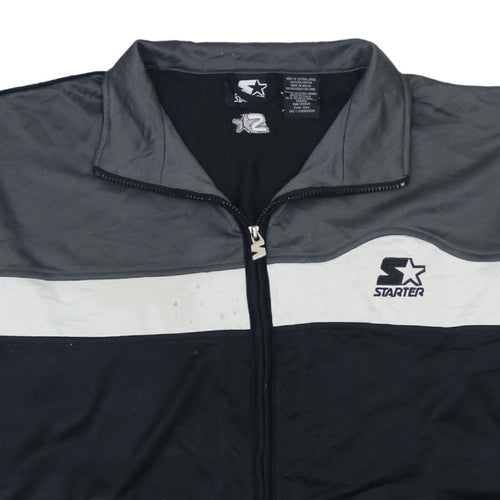 Starter Men's Black XL Full Zip Retro Sports Sweatshirt