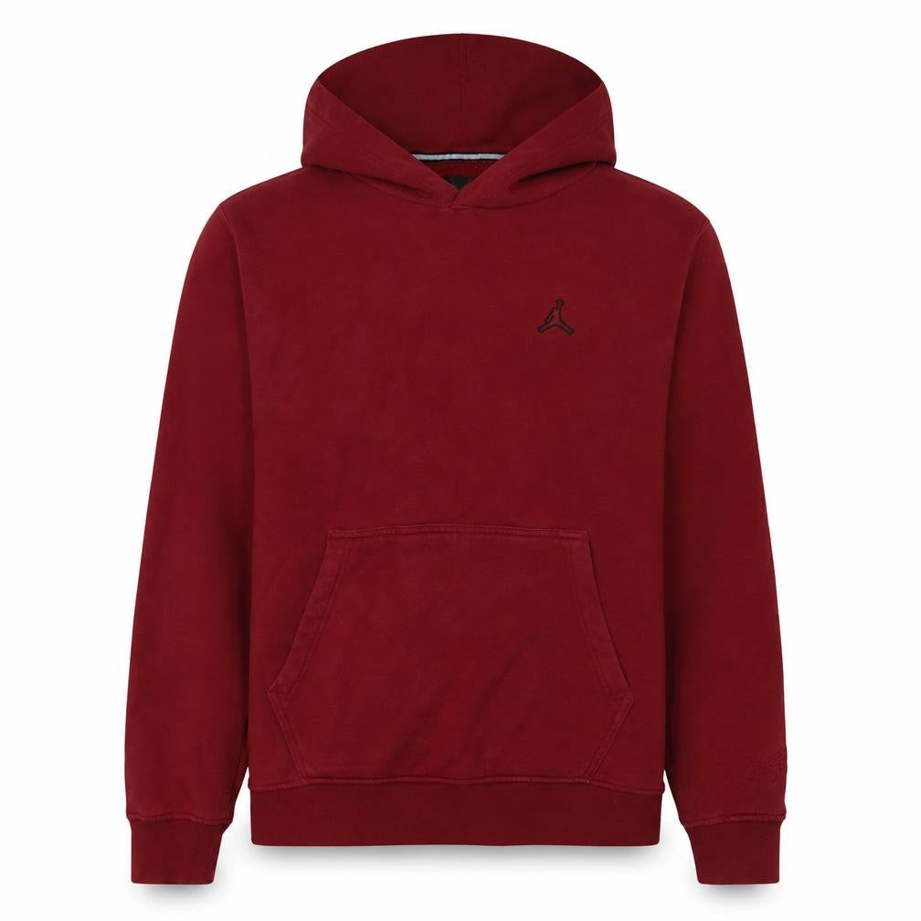 Front view of Jordan men’s red pullover hoodie medium regular fit sportswear