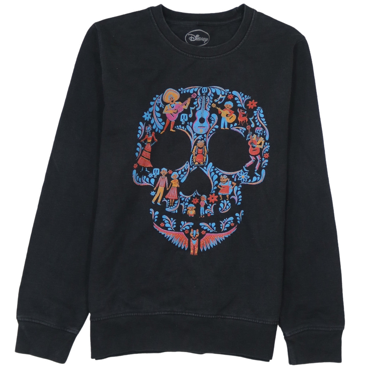 Disney Women Black Coco Skull Pullover Sweatshirt Size M