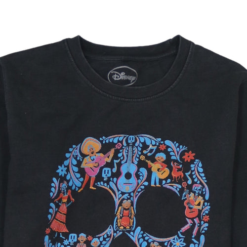 Disney Women Black Coco Skull Pullover Sweatshirt Size M