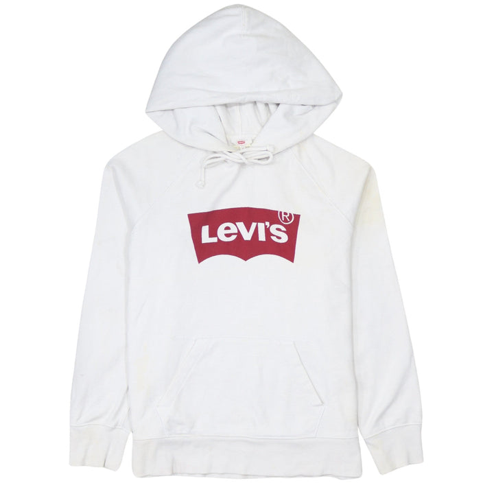 Levi's Women's White Small Logo Pullover Hoodie