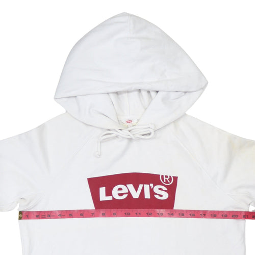 Levi's Women's White Small Logo Pullover Hoodie