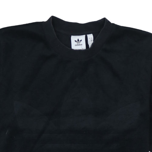 Adidas Men's Black Cotton Short Sleeve Sports T-Shirt M