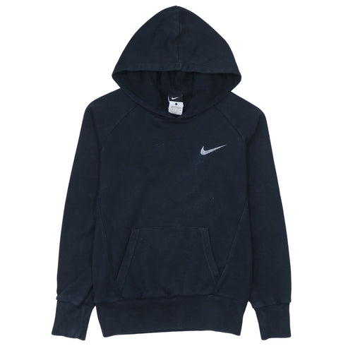 Nike Boys Black Pullover Hoodie L 12-13 Years Cotton Blend