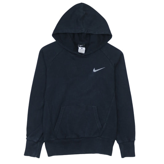 Nike Boys Black Pullover Hoodie L 12-13 Years Cotton Blend
