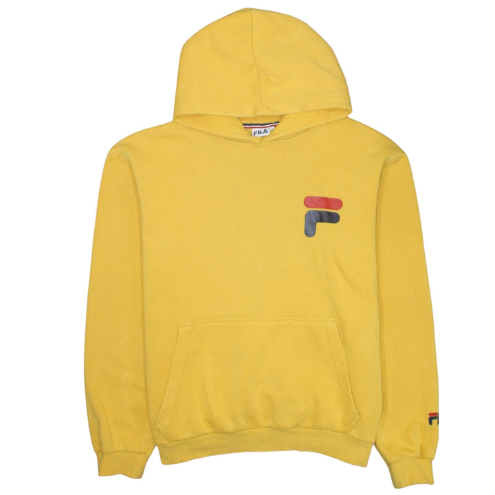 FILA Men’s Yellow XL Pullover Hoodie Logo Graphic Sweatshirt