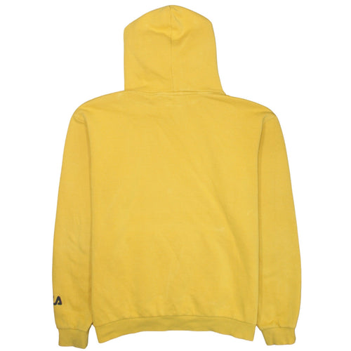 FILA Men’s Yellow XL Pullover Hoodie Logo Graphic Sweatshirt