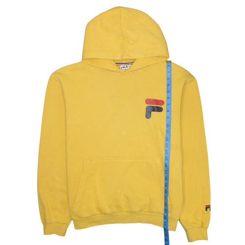 FILA Men’s Yellow XL Pullover Hoodie Logo Graphic Sweatshirt