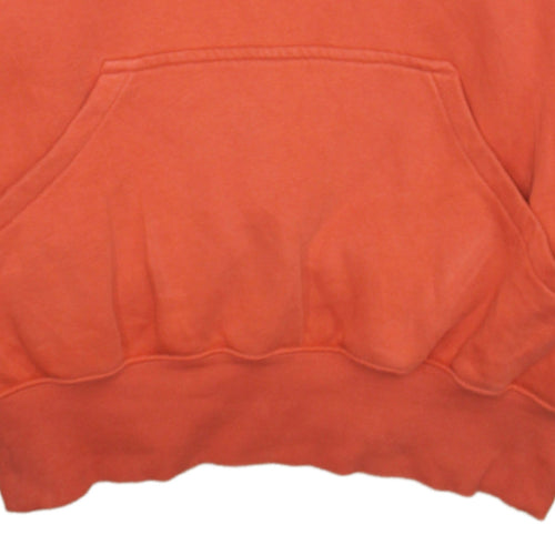 Nike Men's Orange Pullover Hoodie M Logo Fleece Kangaroo Pocket