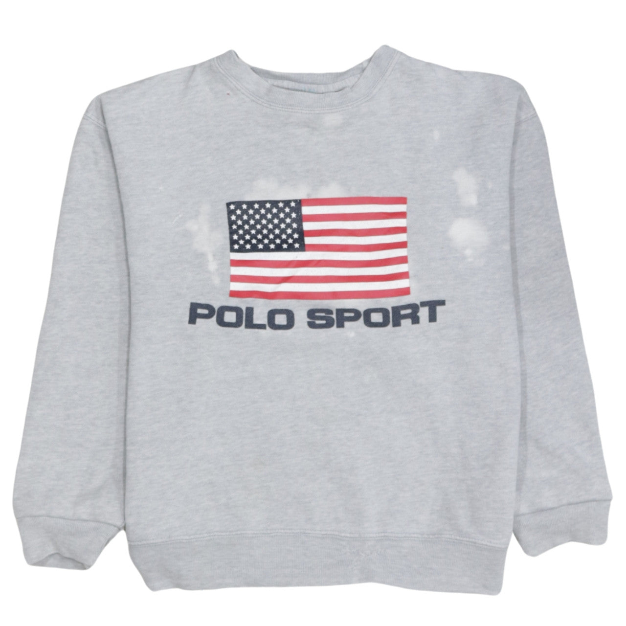 Polo Sport Ralph Lauren Women Grey Flag Logo Cotton Sweatshirt M