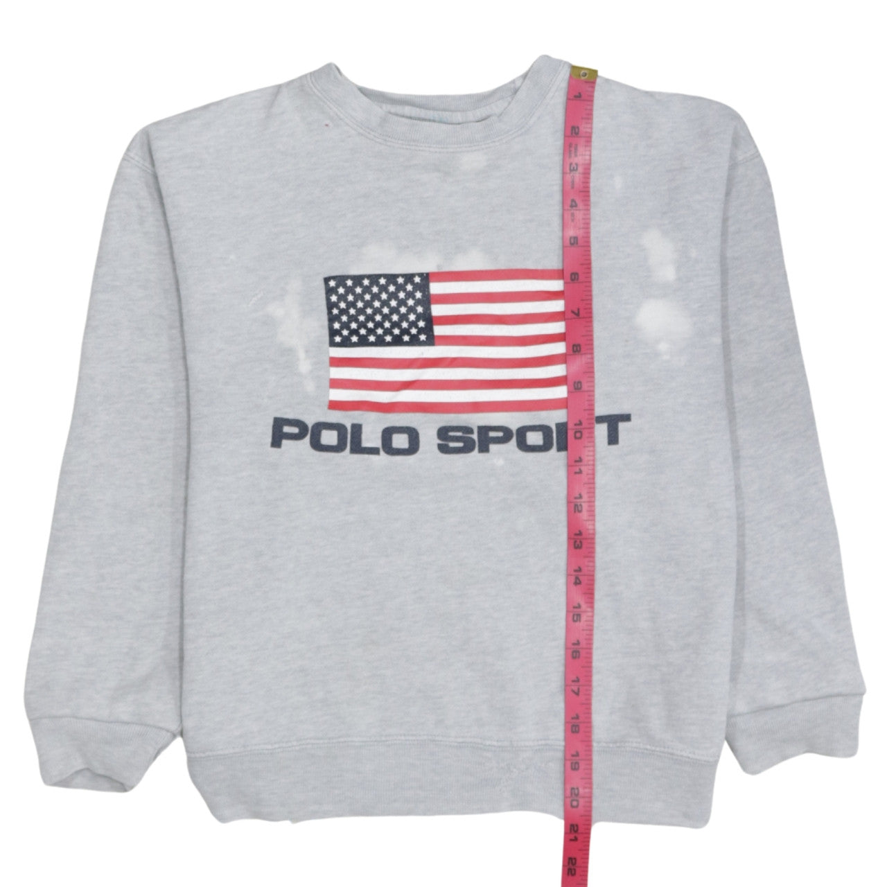 Polo Sport Ralph Lauren Women Grey Flag Logo Cotton Sweatshirt M