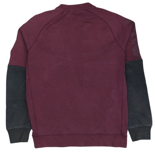 Nike Women's Burgundy Crew Neck Sweatshirt Size M Cotton Blend Zip Pocket