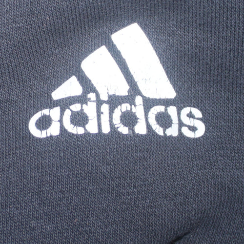 Adidas Womens Black Crew Neck Long Sleeve Pullover Sweatshirt Size M