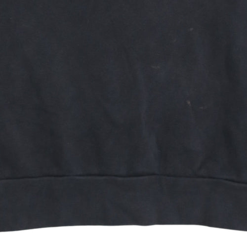 Adidas Womens Black Crew Neck Long Sleeve Pullover Sweatshirt Size M