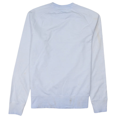 Nike Womens Light Blue Cotton Crew Neck Logo Sweatshirt M