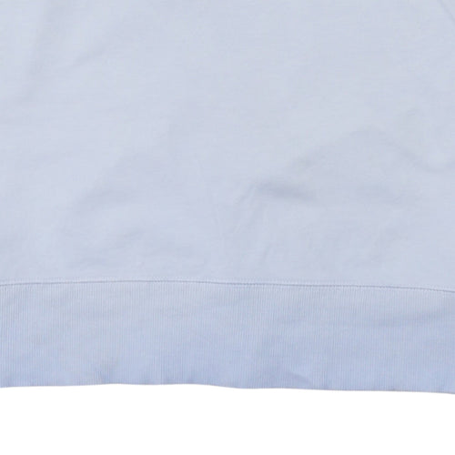 Nike Womens Light Blue Cotton Crew Neck Logo Sweatshirt M