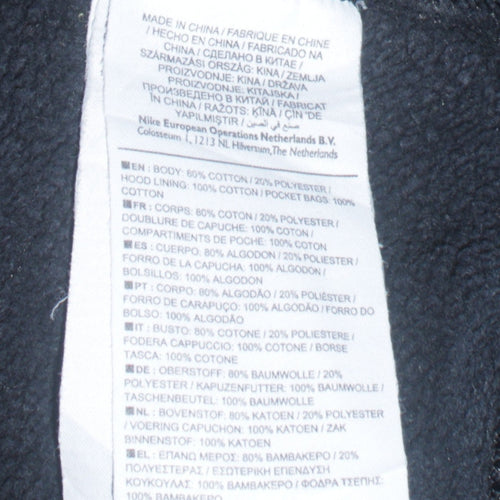Nike Men's Black Pullover Hoodie Small Sportswear Logo Sweatshirt