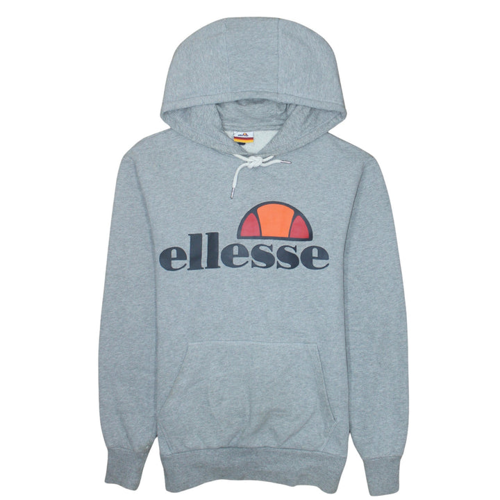Ellesse Men's Grey Pullover Hoodie Small Logo Sports Sweatshirt