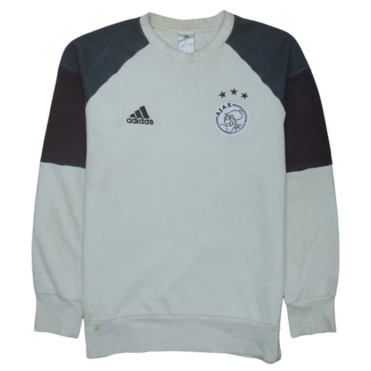 Adidas Men’s Beige Ajax Amsterdam Crew Neck Sweatshirt Size L