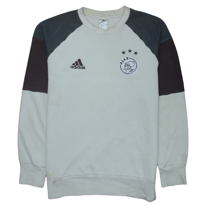 Adidas Men’s Beige Ajax Amsterdam Crew Neck Sweatshirt Size L