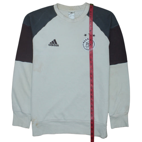 Adidas Men’s Beige Ajax Amsterdam Crew Neck Sweatshirt Size L