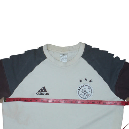 Adidas Men’s Beige Ajax Amsterdam Crew Neck Sweatshirt Size L