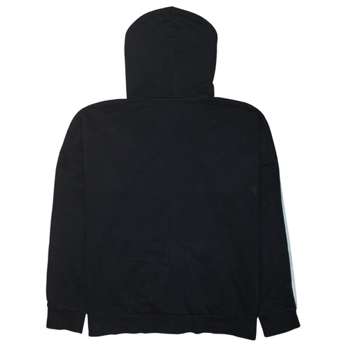 Adidas Women Black Full Zip Hoodie XL Cotton Blend Hooded Sweatshirt