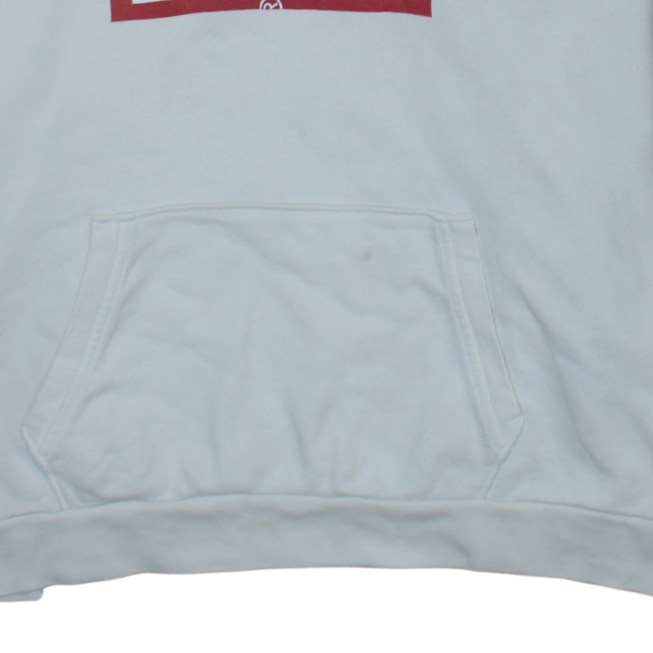 Levi's Womens White Large Pullover Hoodie with Logo Print