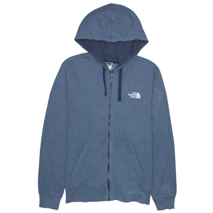 The North Face Women's Blue Full Zip Hoodie Size S Cotton Blend