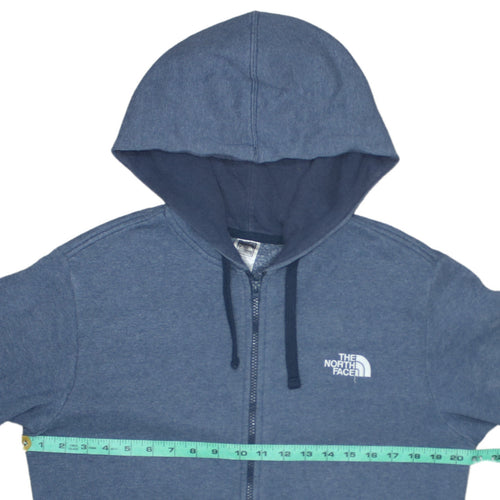 The North Face Women's Blue Full Zip Hoodie Size S Cotton Blend