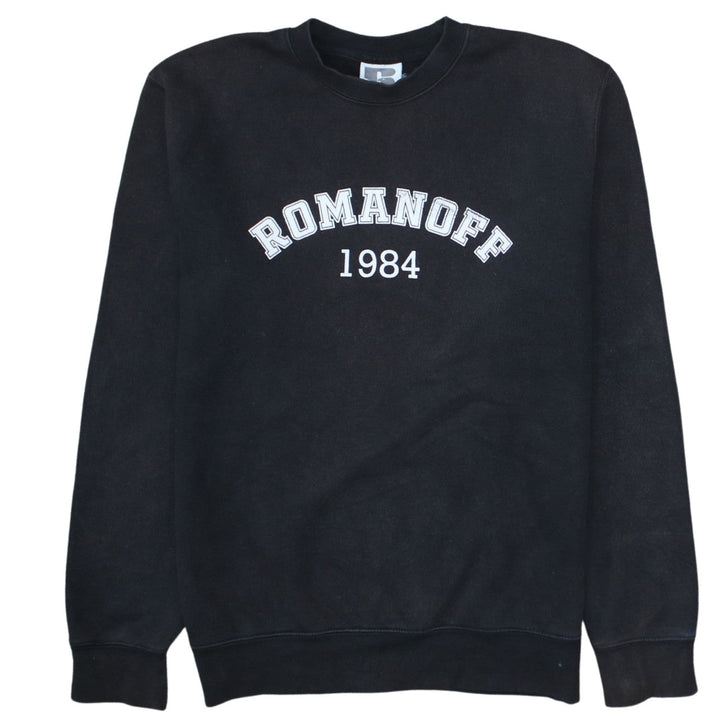 Russell Women's Black Romanoff 1984 Cotton Blend Pullover Sweatshirt M