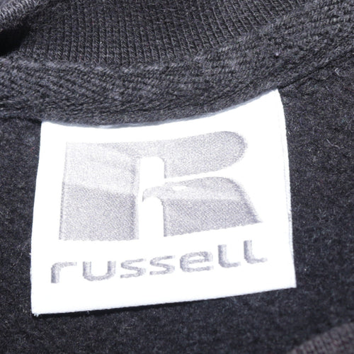 Russell Women's Black Romanoff 1984 Cotton Blend Pullover Sweatshirt M