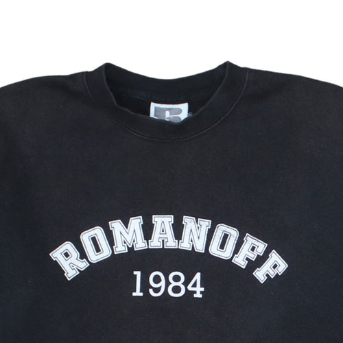 Russell Women's Black Romanoff 1984 Cotton Blend Pullover Sweatshirt M