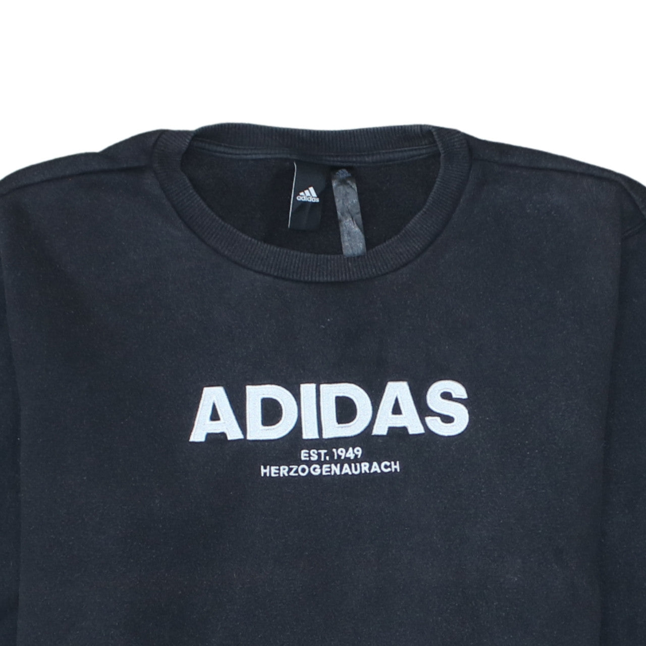 Adidas Women's Black Medium Pullover Sweatshirt Crew Neck Logo Print