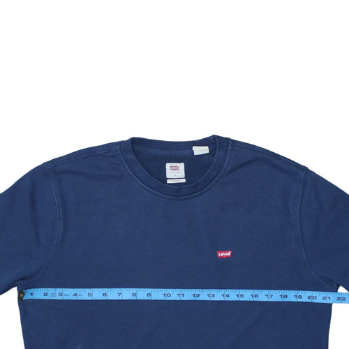 Levi's Women Blue Small Crew Neck Pullover Sweatshirt