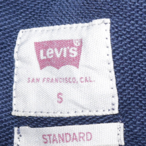 Levi's Women Blue Small Crew Neck Pullover Sweatshirt