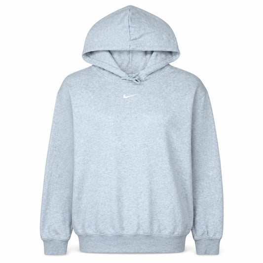 Front view of Nike Women's Grey Pullover Hoodie Small Cotton Blend