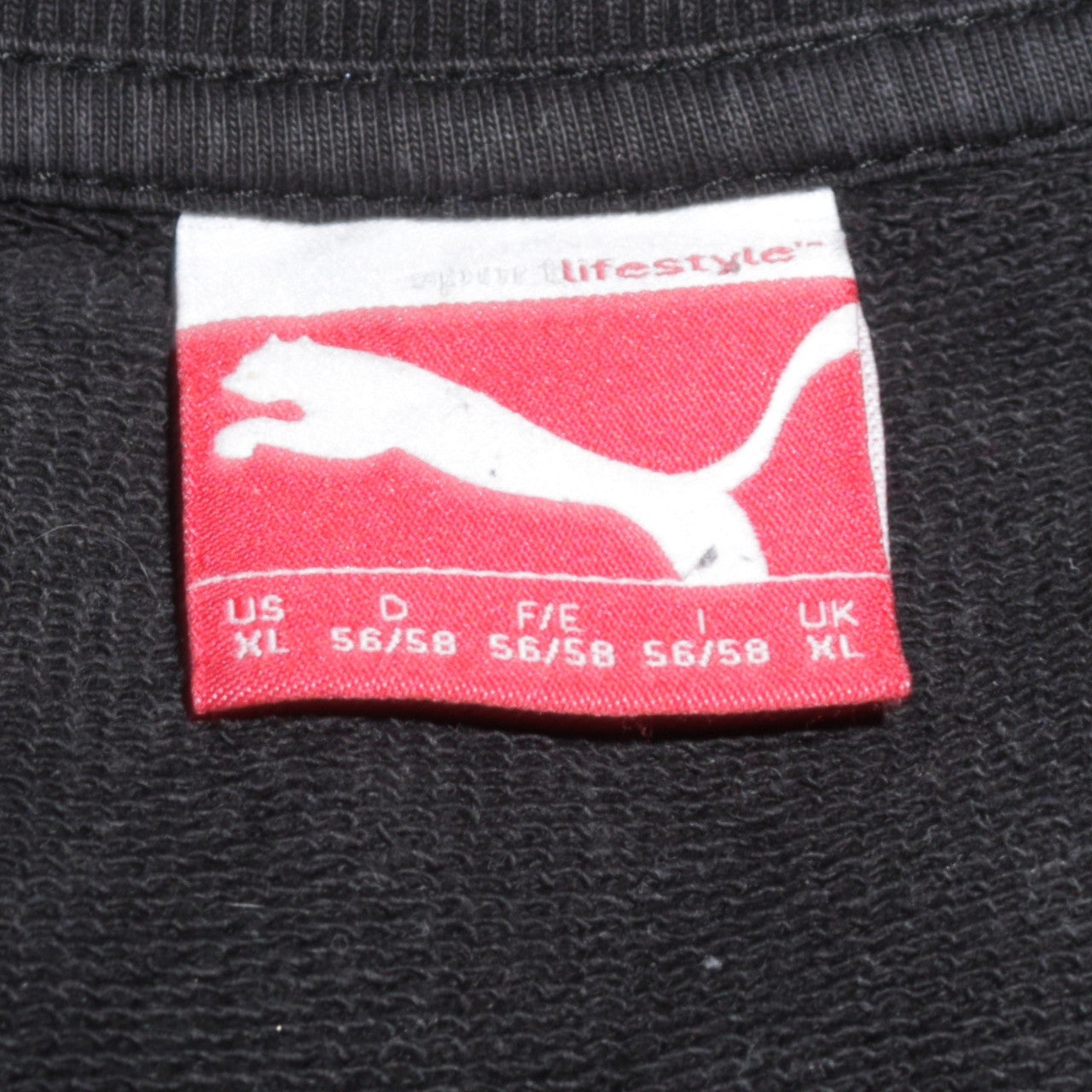Puma Women Black XL Full Zip Sweatshirt with Red Logo