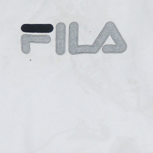 Fila Men's White Logo Crew Neck Sweatshirt Size S