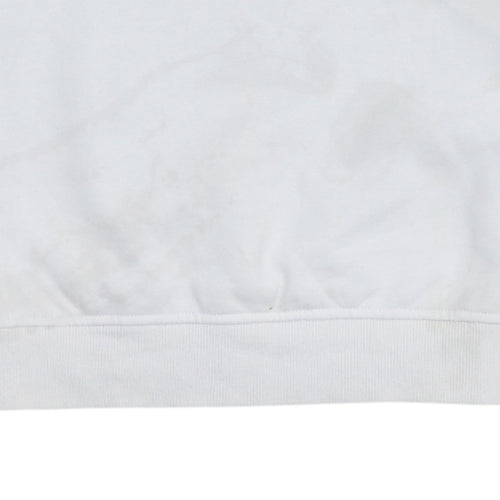 Fila Men's White Logo Crew Neck Sweatshirt Size S