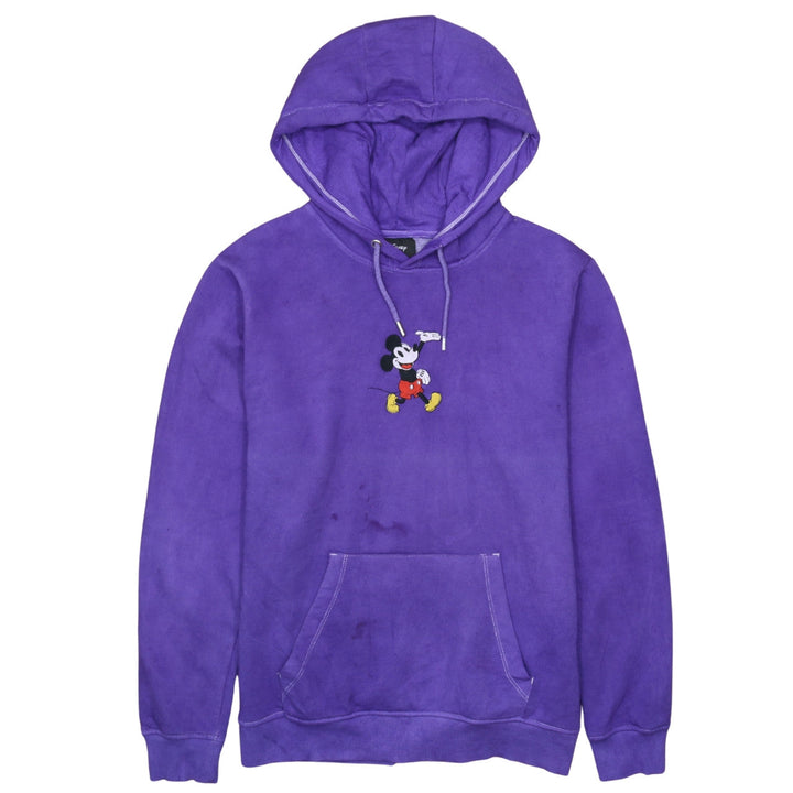 Disney Womens Purple Mickey Mouse Pullover Hoodie L