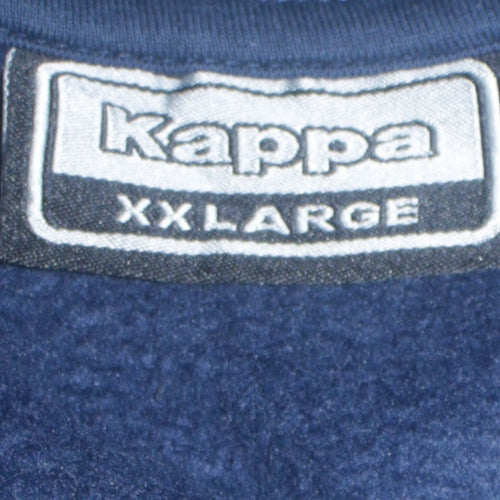 Kappa Men's Blue 2XL Pullover Hoodie Fleece Sportswear