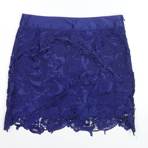 Alwear Women Blue Lace Pencil Skirt Size 10 Party Cocktail